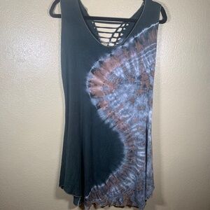 Vintage tie dye fairycore mini dress